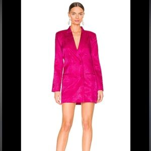 Elegant Pink Double-Breasted Women's Blazer